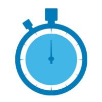 Illustration of a clock with stopwatch element