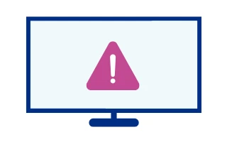 Icon: TV showing triangle that has exclamation point inside, signaling danger