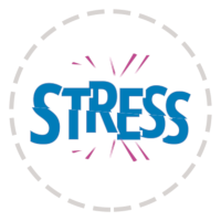 Icon: "Stress" inside a dotted circle